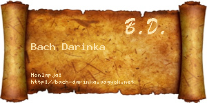 Bach Darinka névjegykártya